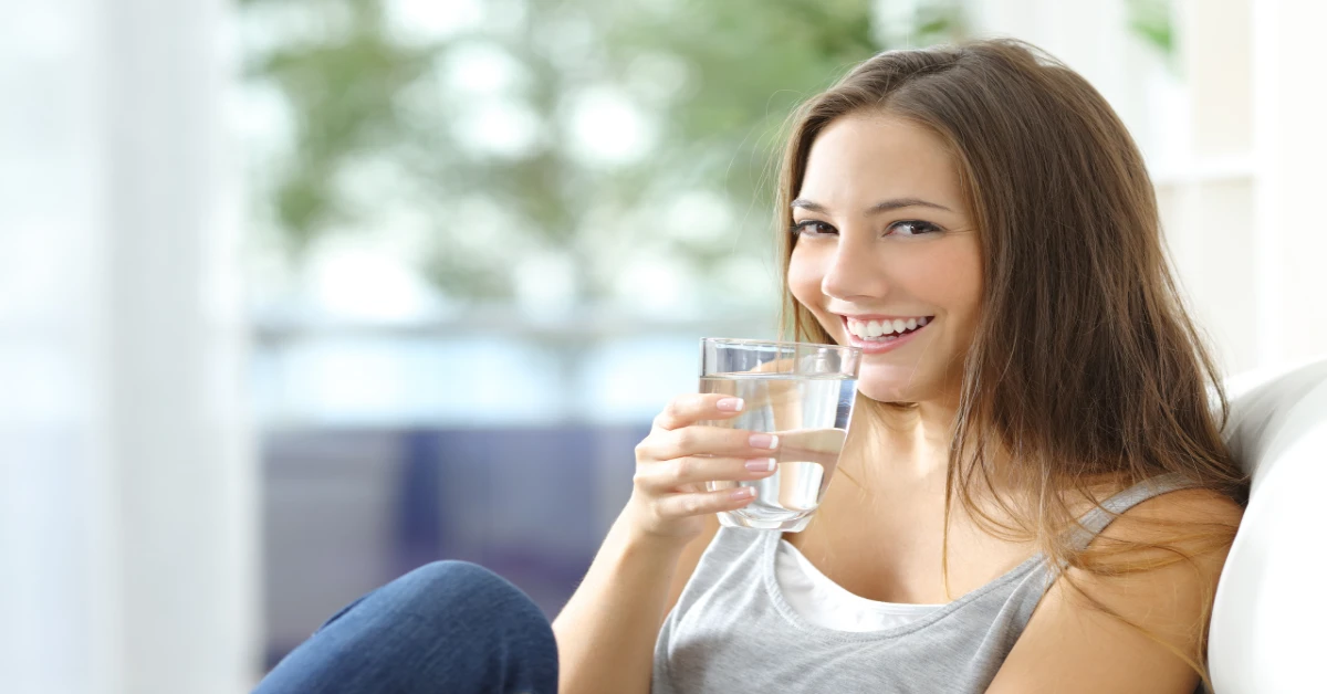 Woman drink water