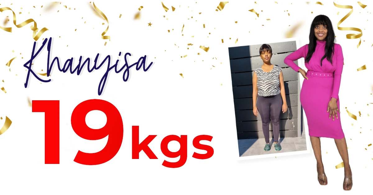Khanyisa lost 19kg with Herbex banner